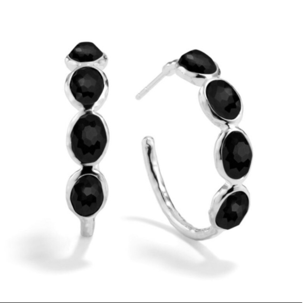 Brand new sterling silver and black onyx IPPOLITA EARRINGS